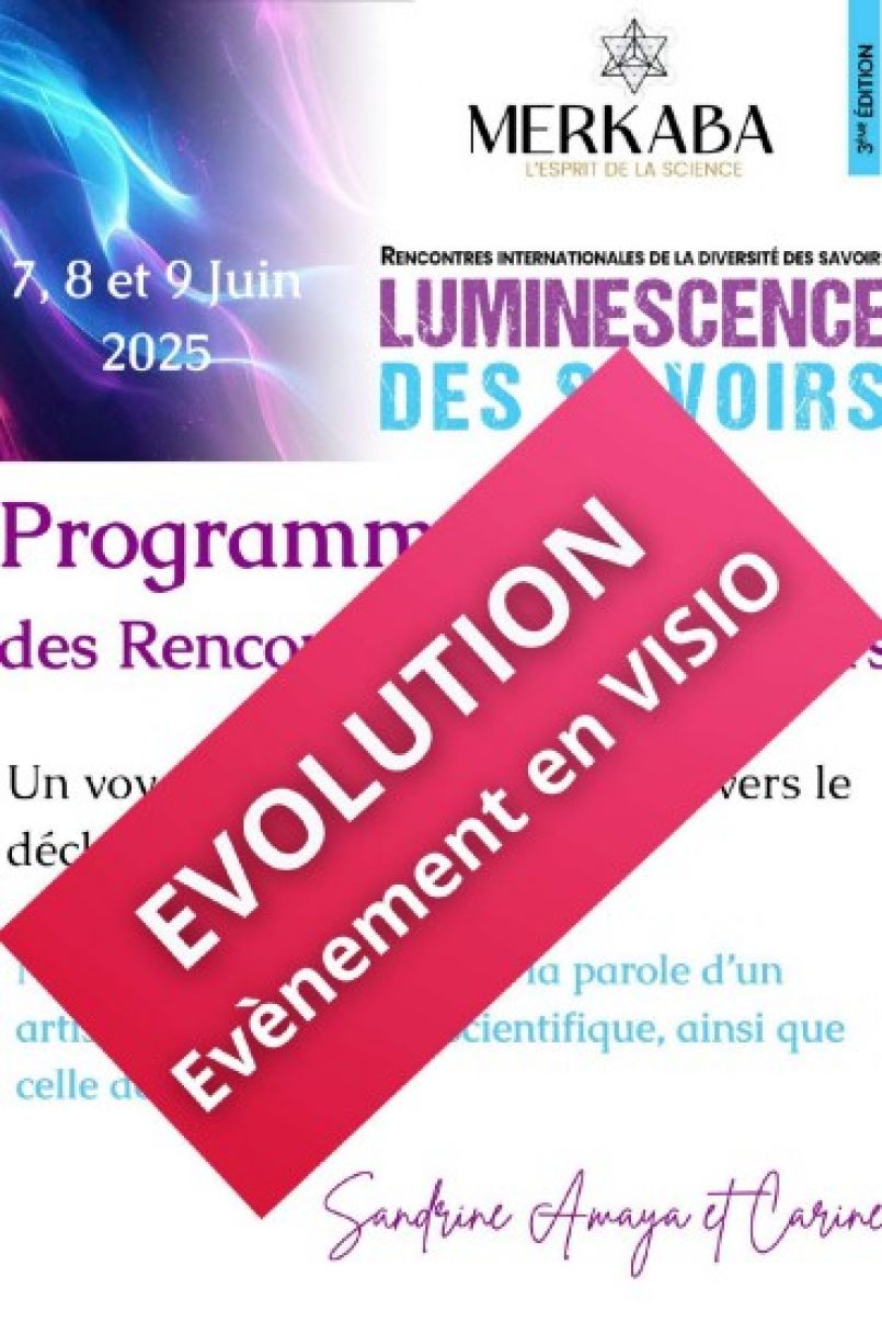 Sciences, sacr et dveloppement personnel au cur de la troisime dition de lvnement Merkaba. Le rendez-vous se tiendra en visioconfrence les 7, 8 et 9 juin prochains. Une quinzaine dintervenants changeront autour de cinq grandes thmatiques